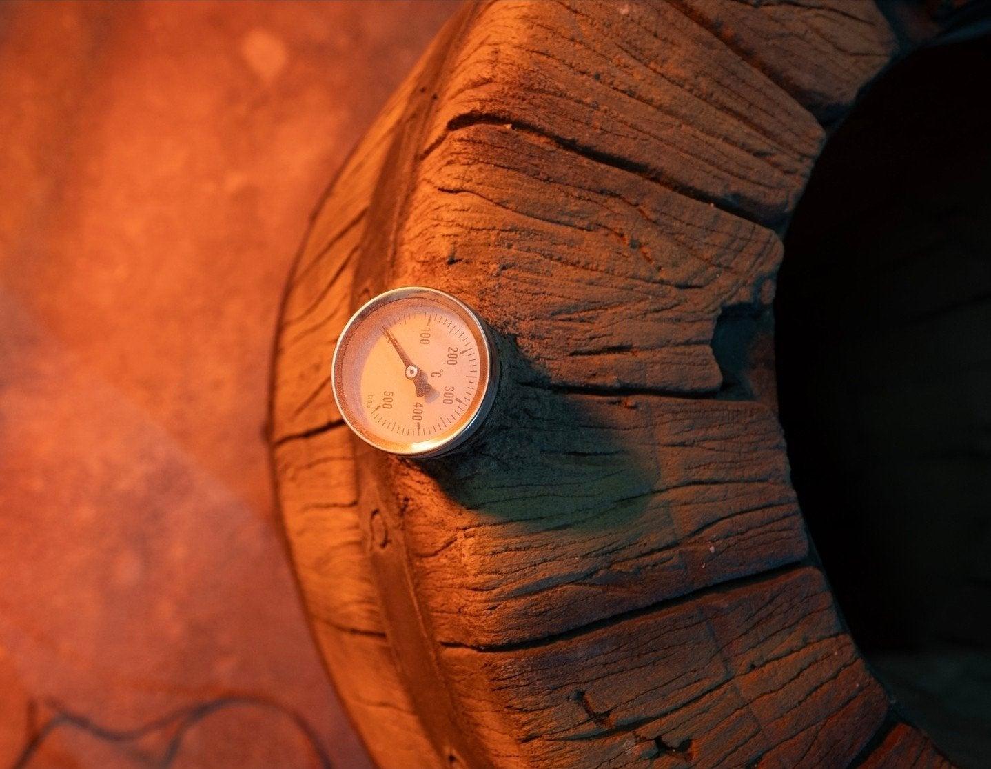 Feuertonne im Weinfass-Stil mit Thermometer - photo 2