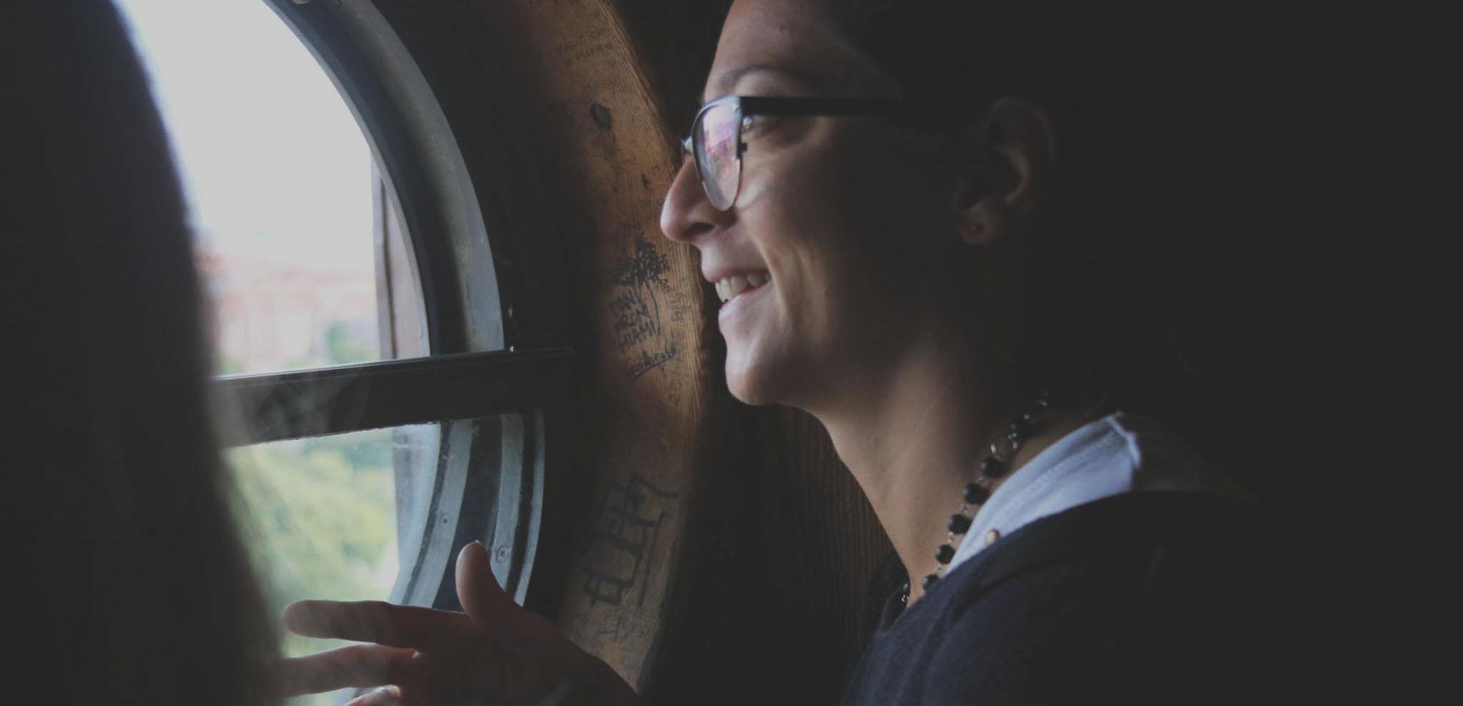 Round shaped window with a view